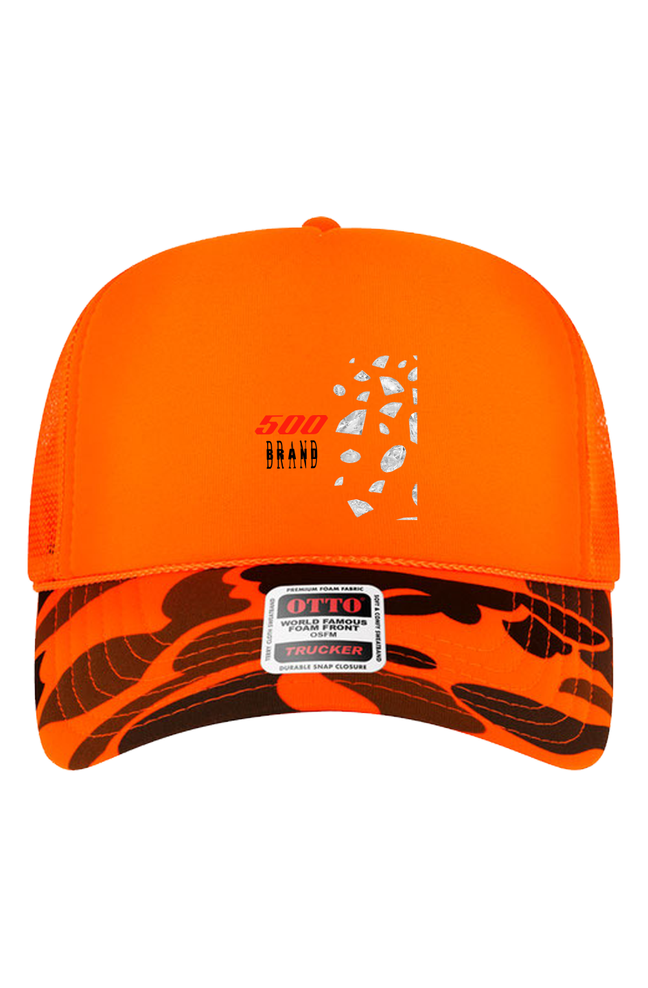 5 Panel Neon Orange Camo