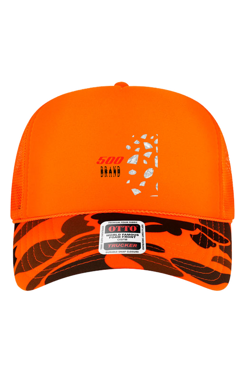 5 Panel Neon Orange Camo